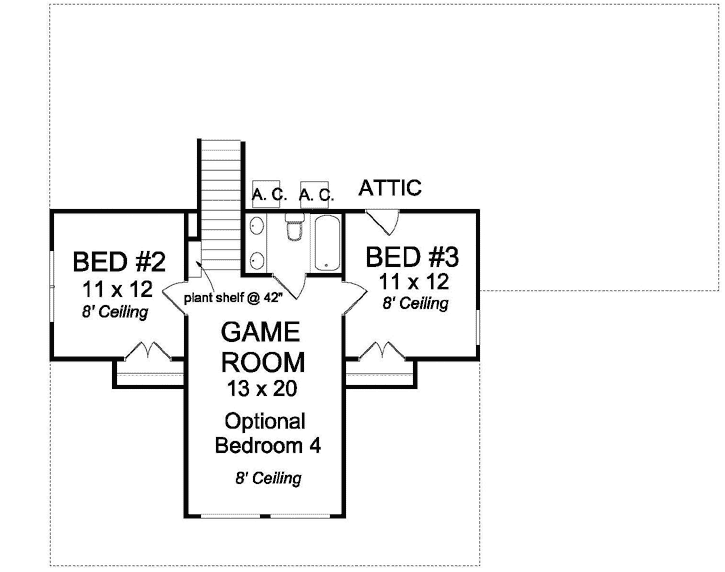 Upper/Second Floor Plan: 11-442