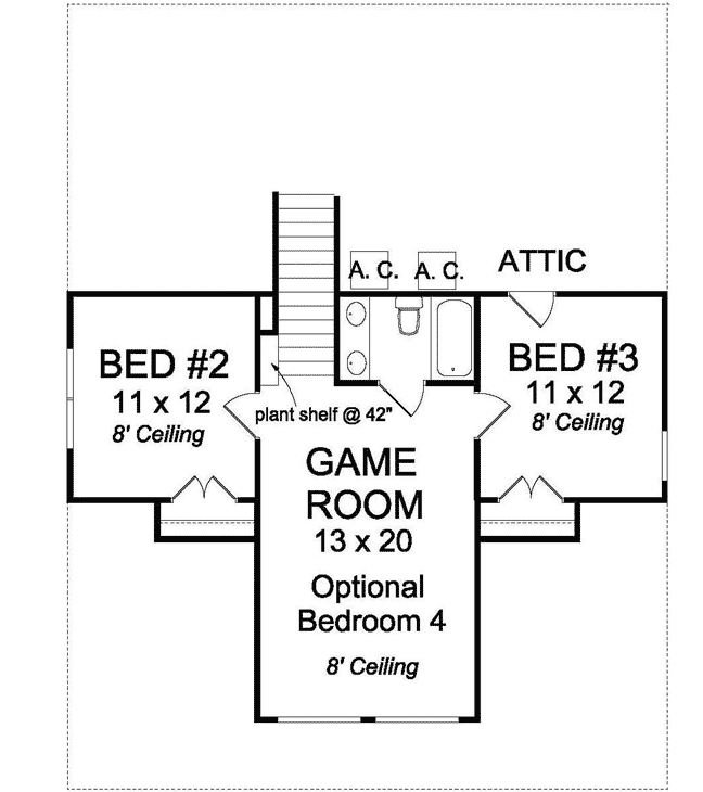 Upper/Second Floor Plan: 11-443