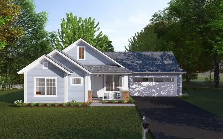 Craftsman house plans 11-449 - front exterior, 1,163 sq ft, 3 bed, 2 bath house plans | Monster House Plans