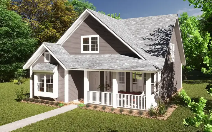 Craftsman house plans 11-453 - front exterior, 1,597 sq ft, 3 bed, 2 bath house plans | Monster House Plans