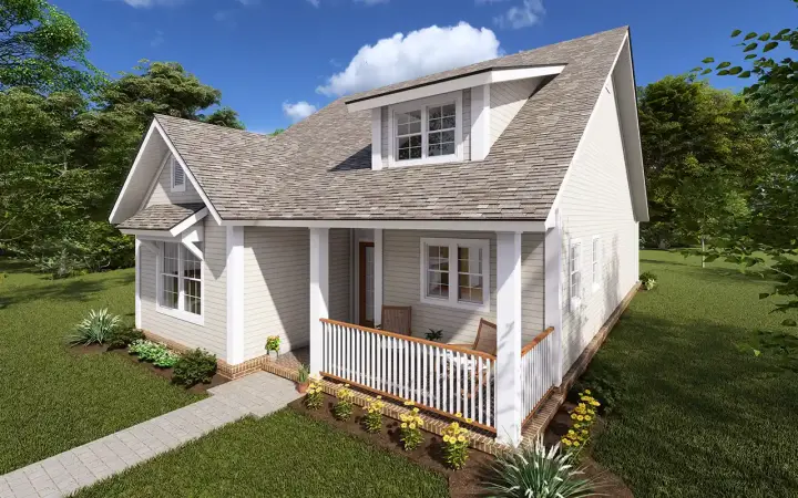 Craftsman house plans 11-455 - front exterior, 1,433 sq ft, 3 bed, 2 bath house plans | Monster House Plans