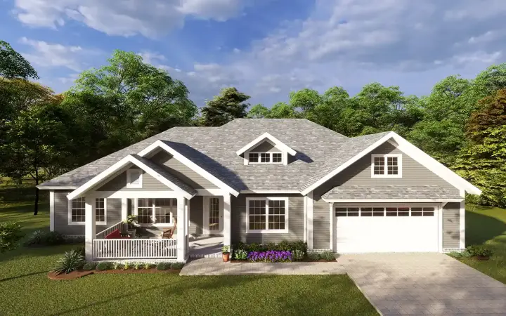 Craftsman house plans 11-459 - front exterior, 1,934 sq ft, 3 bed, 2 bath house plans | Monster House Plans