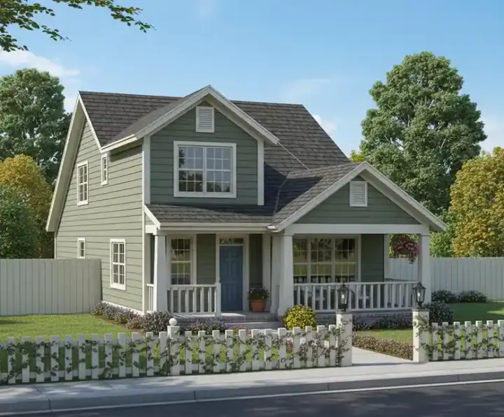 Craftsman house plans 11-462 - front exterior, 2,232 sq ft, 4 bed, 3 bath house plans | Monster House Plans