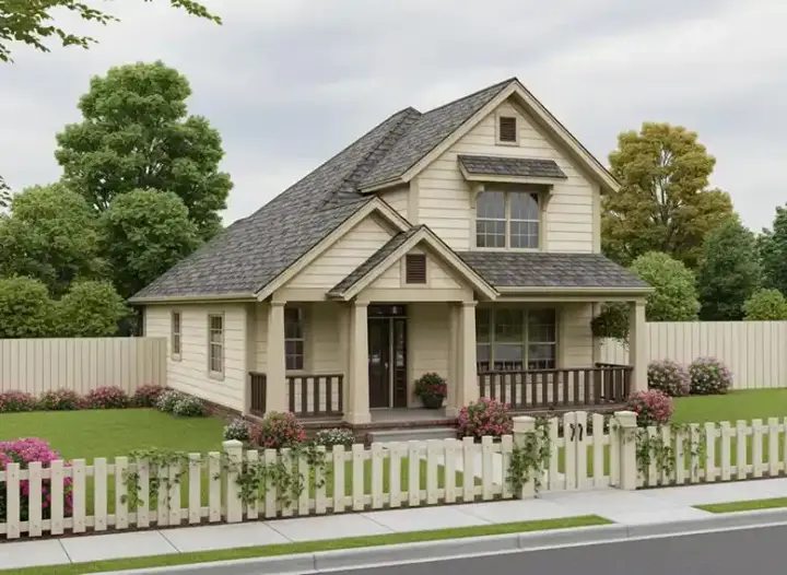 Craftsman house plans 11-465 - front exterior, 1,860 sq ft, 3 bed, 2 bath house plans | Monster House Plans