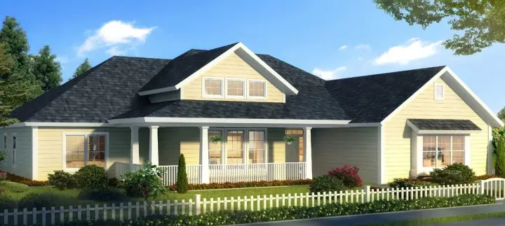Craftsman house plans 11-468 - front exterior, 2,265 sq ft, 4 bed, 2 bath house plans | Monster House Plans