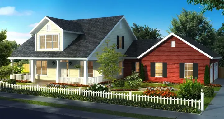 Country house plans 11-469 - front exterior, 2,198 sq ft, 4 bed, 3 bath house plans | Monster House Plans