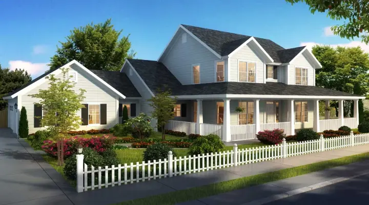 Country house plans 11-470 - front exterior, 2,796 sq ft, 4 bed, 4 bath house plans | Monster House Plans