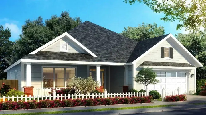 Craftsman house plans 11-472 - front exterior, 2,107 sq ft, 4 bed, 3 bath house plans | Monster House Plans