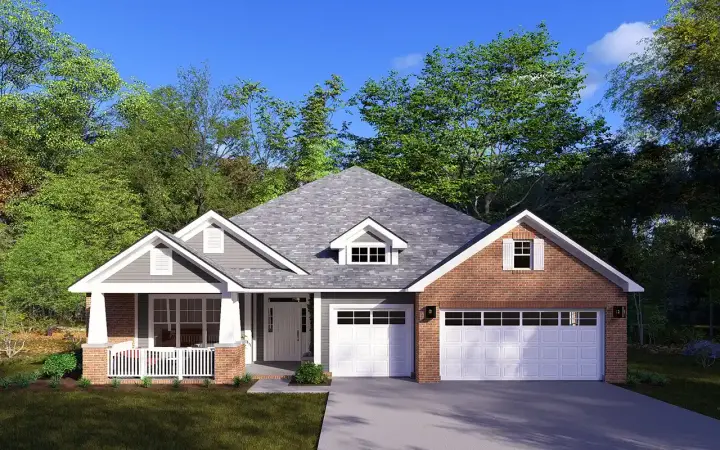 Craftsman house plans 11-473 - front exterior, 2,425 sq ft, 4 bed, 3 bath house plans | Monster House Plans