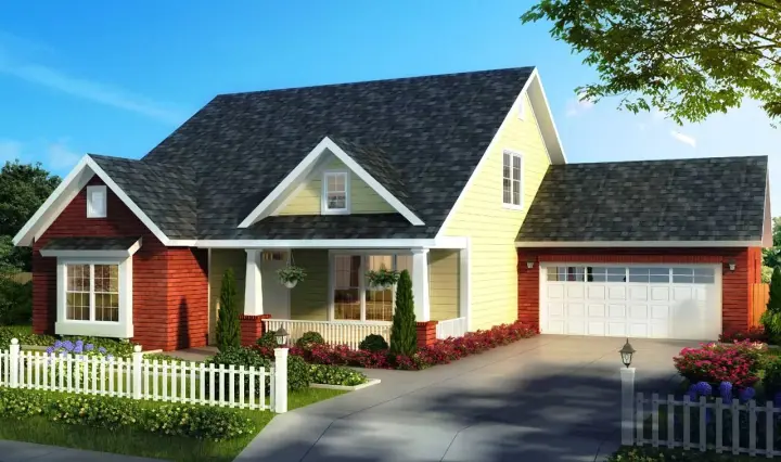 Craftsman house plans 11-475 - front exterior, 2,167 sq ft, 4 bed, 2 bath house plans | Monster House Plans
