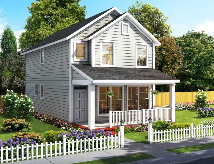 Traditional house plans 11-486 - front exterior, 1,564 sq ft, 2 bed, 2 bath house plans | Monster House Plans