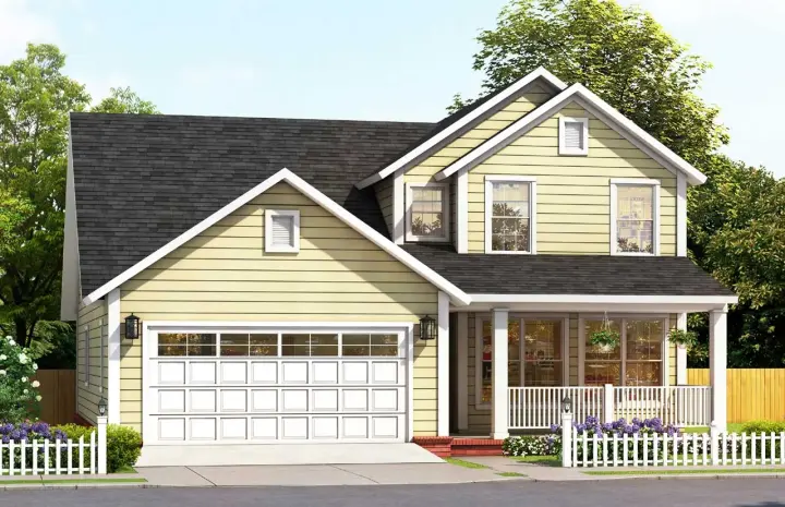Country house plans 11-491 - front exterior, 2,308 sq ft, 4 bed, 3 bath house plans | Monster House Plans
