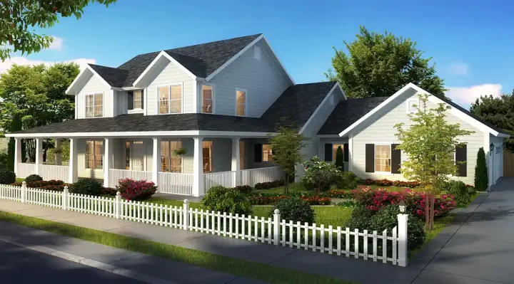 Craftsman house plans 11-501 - front exterior, 3,597 sq ft, 5 bed, 5 bath house plans | Monster House Plans