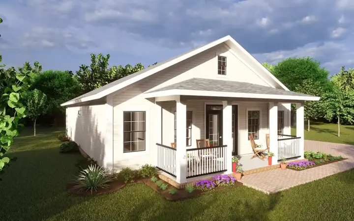 Bungalow house plans 11-503 - front exterior, 1,563 sq ft, 3 bed, 2 bath house plans | Monster House Plans