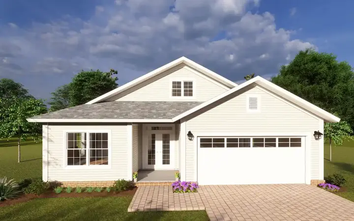 Bungalow house plans 11-507 - front exterior, 1,483 sq ft, 3 bed, 2 bath house plans | Monster House Plans