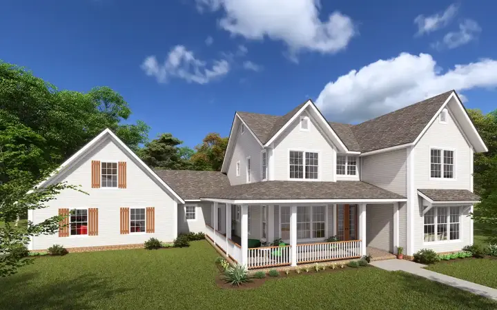 Modern Farmhouse house plans 11-518 - front exterior, 2,530 sq ft, 3 bed, 3 bath house plans | Monster House Plans