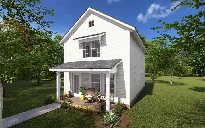 Country house plans 11-519 - front exterior, 1,280 sq ft, 3 bed, 2 bath house plans | Monster House Plans