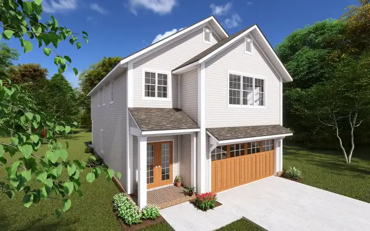 Traditional house plans 11-524 - front exterior, 2,124 sq ft, 4 bed, 2 bath house plans | Monster House Plans