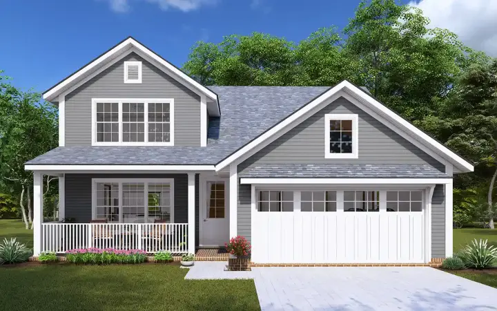 Country house plans 11-527 - front exterior, 2,025 sq ft, 4 bed, 2 bath house plans | Monster House Plans
