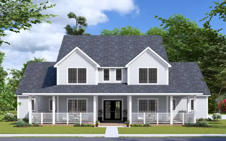 Country house plans 11-541 - front exterior, 2,133 sq ft, 4 bed, 3 bath house plans | Monster House Plans