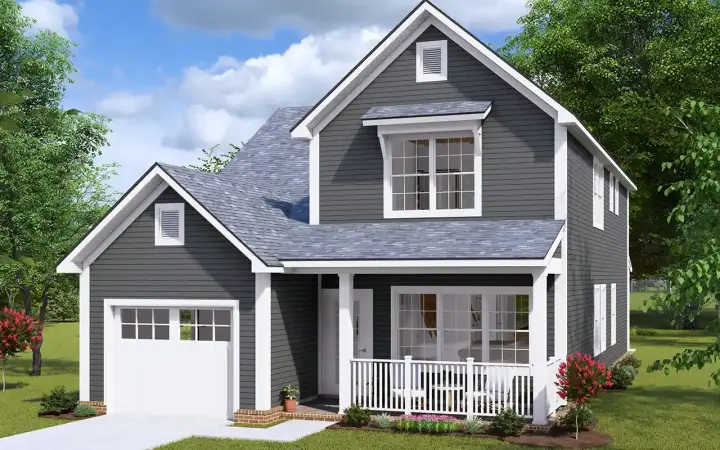 Traditional house plans 11-542 - front exterior, 1,844 sq ft, 3 bed, 2 bath house plans | Monster House Plans