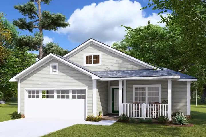Craftsman house plans 11-552 - front exterior, 1,521 sq ft, 3 bed, 2 bath house plans | Monster House Plans
