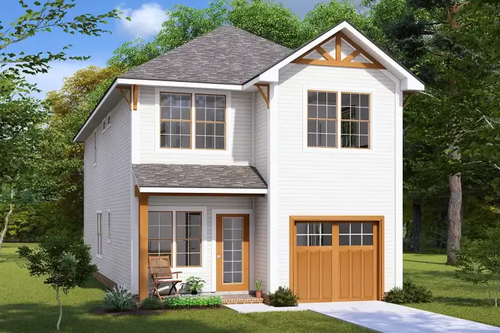 Cottage house plans 11-554 - front exterior, 1,851 sq ft, 3 bed, 2 bath house plans | Monster House Plans