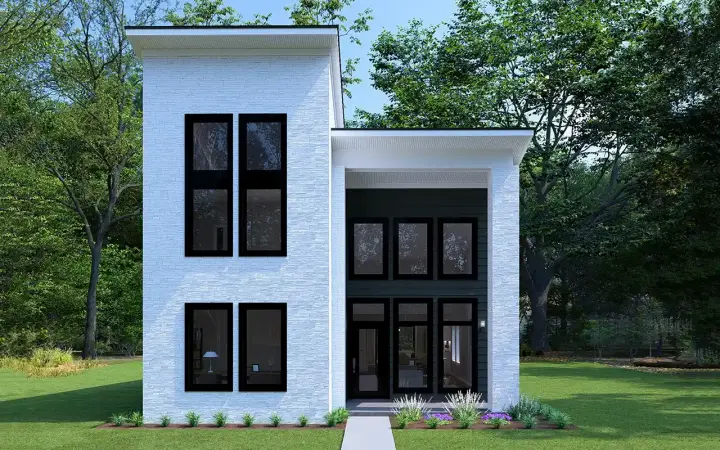 Modern house plans 11-576 - front exterior, 1,746 sq ft, 4 bed, 3 bath house plans | Monster House Plans