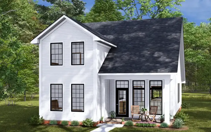 Traditional house plans 11-577 - front exterior, 1,746 sq ft, 4 bed, 3 bath house plans | Monster House Plans