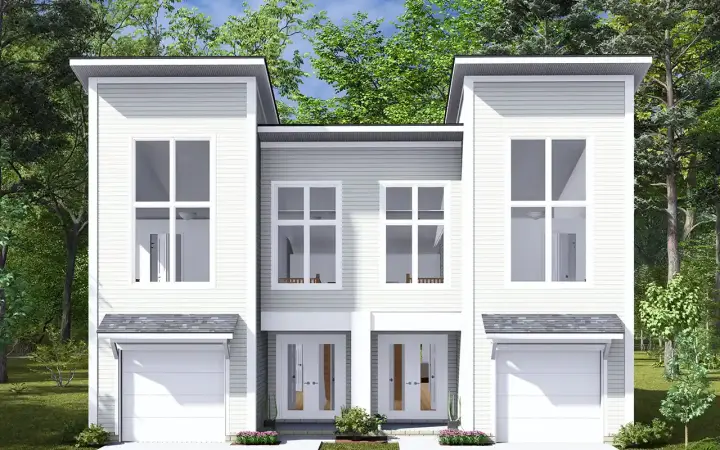 Modern house plans 11-578 - front exterior, 2,754 sq ft, 6 bed, 6 bath house plans | Monster House Plans