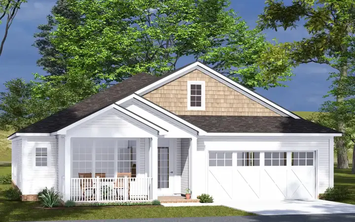 Traditional house plans 11-587 - front exterior, 1,764 sq ft, 4 bed, 3 bath house plans | Monster House Plans