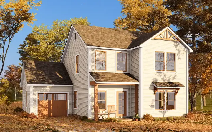 Traditional house plans 11-592 - front exterior, 1,562 sq ft, 3 bed, 3 bath house plans | Monster House Plans