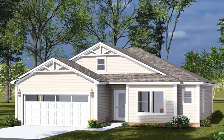 Craftsman house plans 11-599 - front exterior, 1,280 sq ft, 3 bed, 2 bath house plans | Monster House Plans