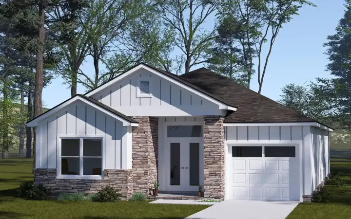 Traditional house plans 11-606 - front exterior, 1,585 sq ft, 3 bed, 2 bath house plans | Monster House Plans