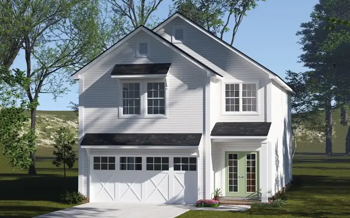 Traditional house plans 11-607 - front exterior, 2,048 sq ft, 4 bed, 3 bath house plans | Monster House Plans