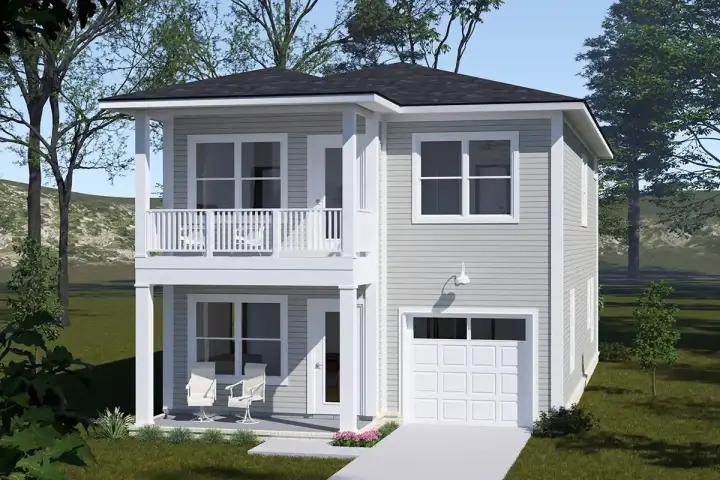 Traditional house plans 11-611 - front exterior, 1,958 sq ft, 3 bed, 2 bath house plans | Monster House Plans