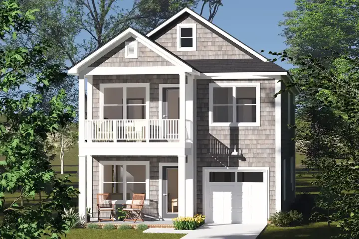Traditional house plans 11-612 - front exterior, 1,958 sq ft, 3 bed, 2 bath house plans | Monster House Plans