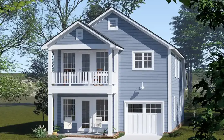 Traditional house plans 11-615 - front exterior, 1,575 sq ft, 3 bed, 2 bath house plans | Monster House Plans