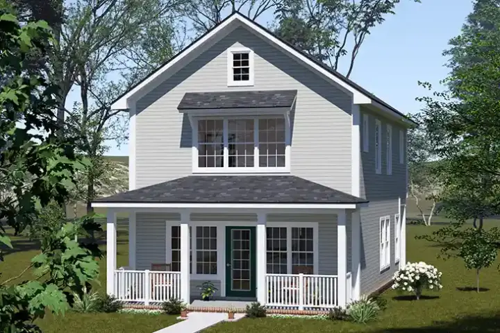 Traditional house plans 11-625 - front exterior, 1,585 sq ft, 3 bed, 2 bath house plans | Monster House Plans