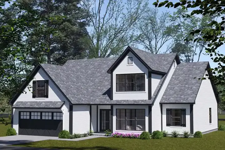Farmhouse house plans 11-639 - front exterior, 1,969 sq ft, 3 bed, 2 bath house plans | Monster House Plans