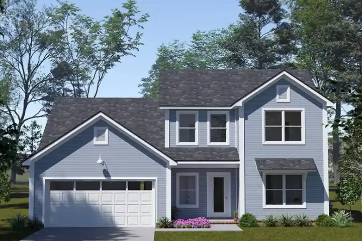 Traditional house plans 11-646 - front exterior, 1,612 sq ft, 3 bed, 2 bath house plans | Monster House Plans