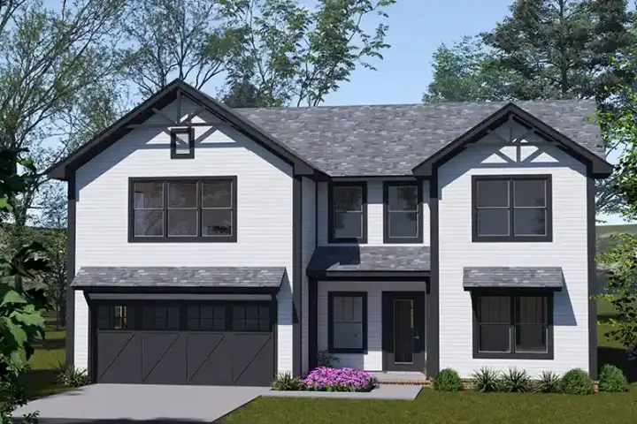 Traditional house plans 11-648 - front exterior, 2,045 sq ft, 4 bed, 3 bath house plans | Monster House Plans