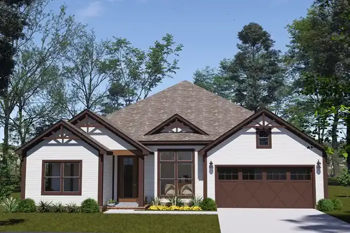Craftsman house plans 11-685 - front exterior, 1,854 sq ft, 4 bed, 2 bath house plans | Monster House Plans