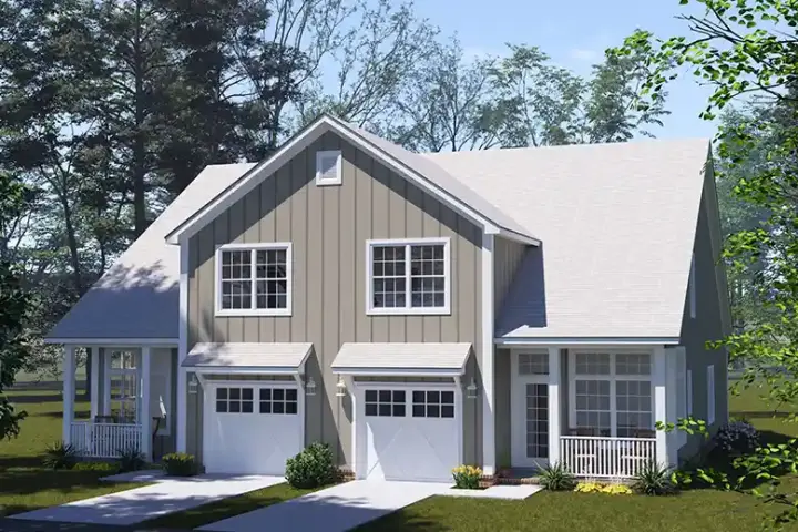 Modern Farmhouse house plans 11-693 - front exterior, 2,786 sq ft, 4 bed, 4 bath house plans | Monster House Plans