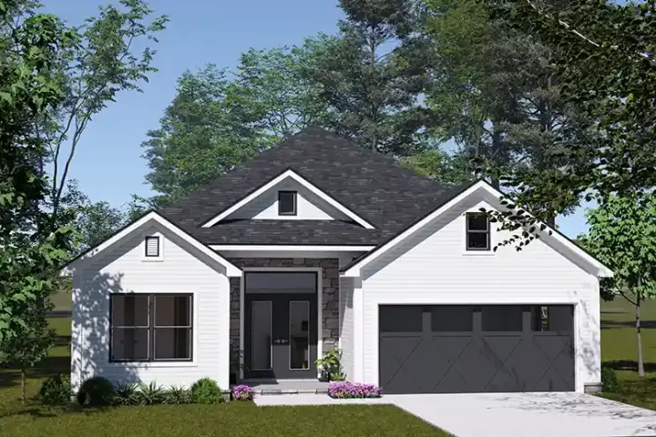 Traditional house plans 11-706 - front exterior, 1,689 sq ft, 4 bed, 3 bath house plans | Monster House Plans