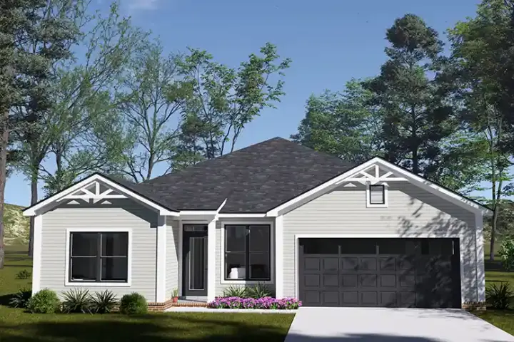 Craftsman house plans 11-732 - front exterior, 1,588 sq ft, 3 bed, 2 bath house plans | Monster House Plans