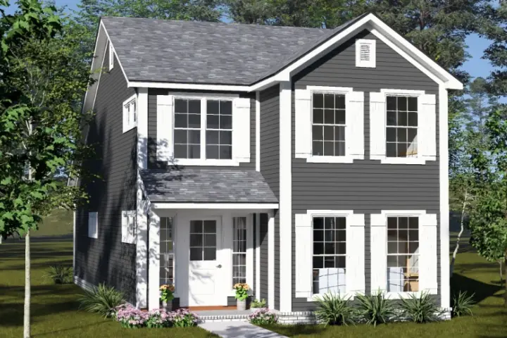 Cottage house plans 11-764 - front exterior, 1,562 sq ft, 3 bed, 2 bath house plans | Monster House Plans