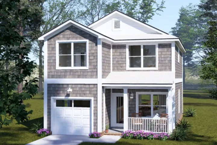 Cottage house plans 11-769 - front exterior, 1,481 sq ft, 3 bed, 2 bath house plans | Monster House Plans