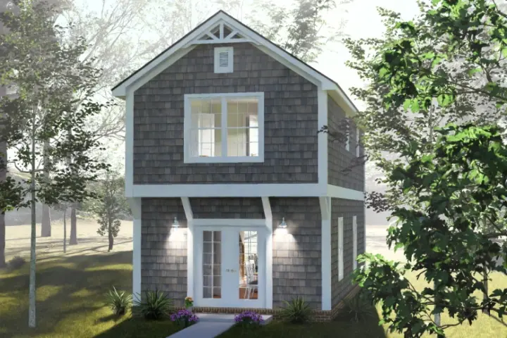 Cottage house plans 11-794 - front exterior, 1,152 sq ft, 2 bed, 2 bath house plans | Monster House Plans