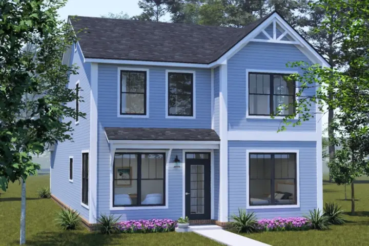 Cottage house plans 11-805 - front exterior, 1,948 sq ft, 5 bed, 3 bath house plans | Monster House Plans